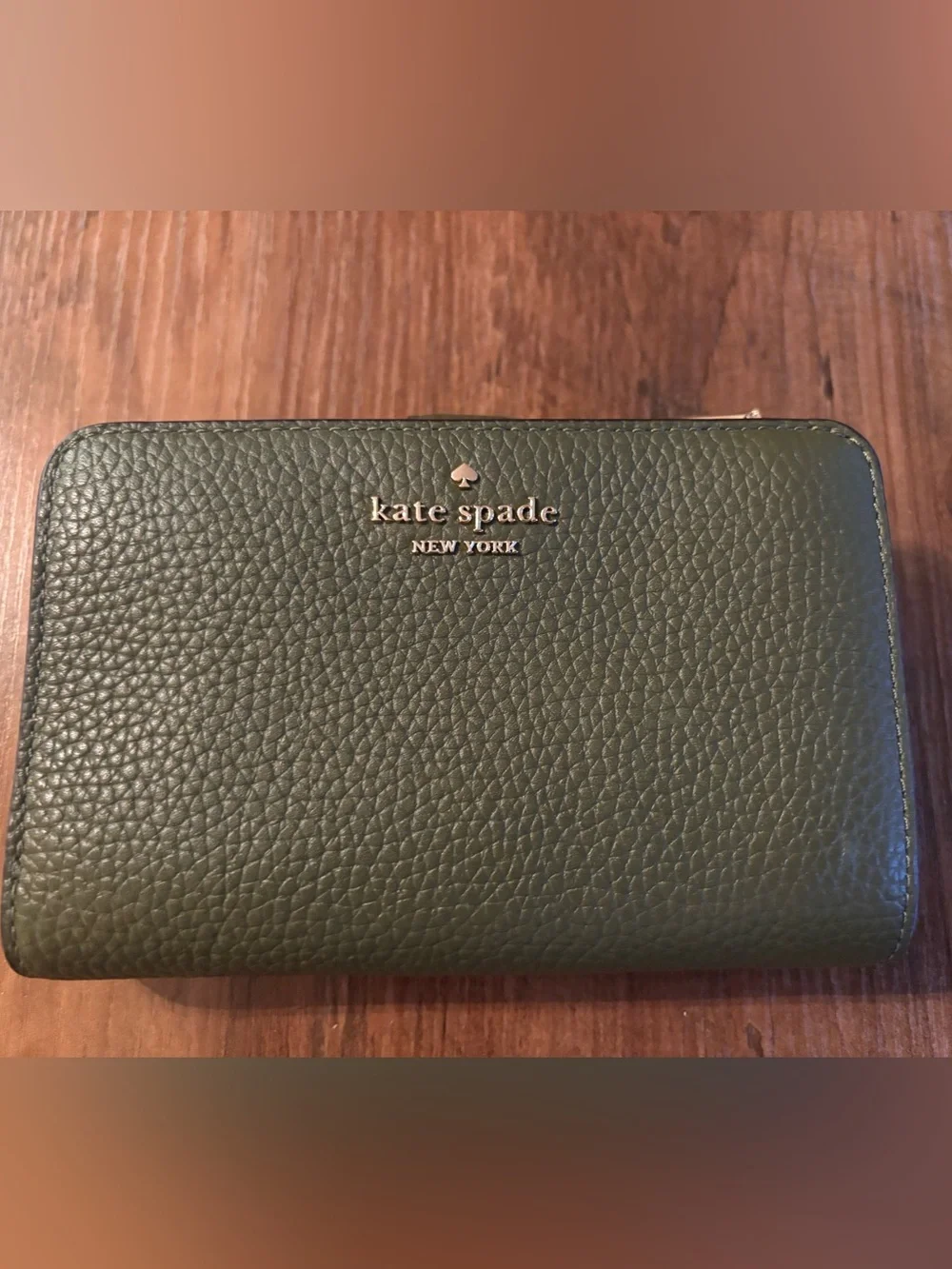 Kate Spade Green Pebbled Leather Wallet